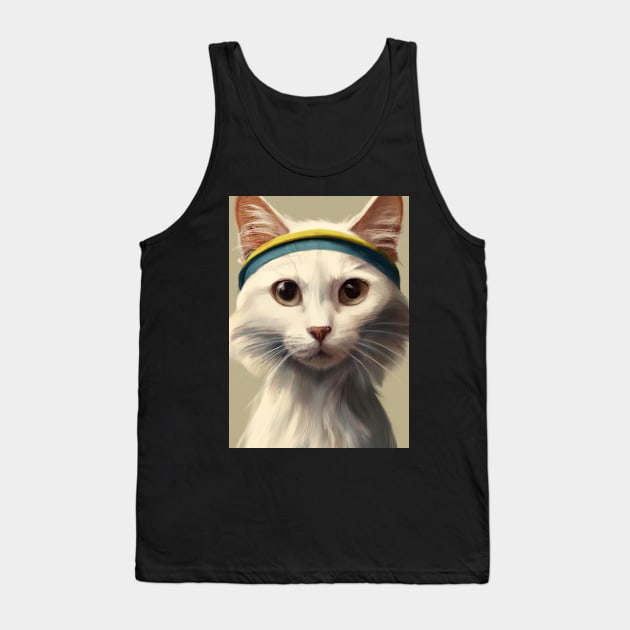 Tennis Cat Tank Top by maxcode